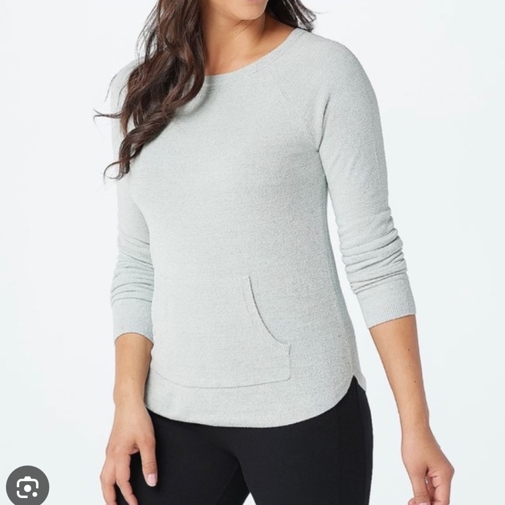 Barefoot Dreams Light Gray Crewneck Sweater